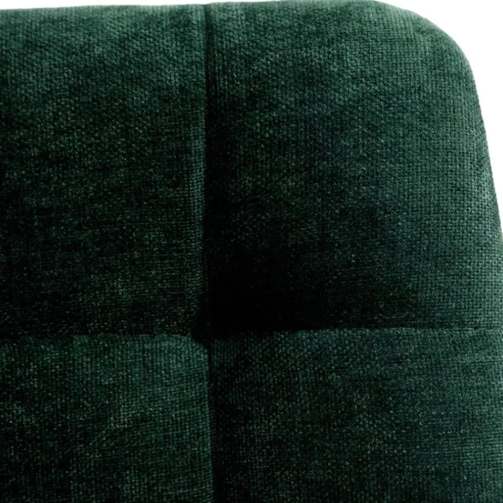 Chaise salle à manger en tissu vert - Mony
