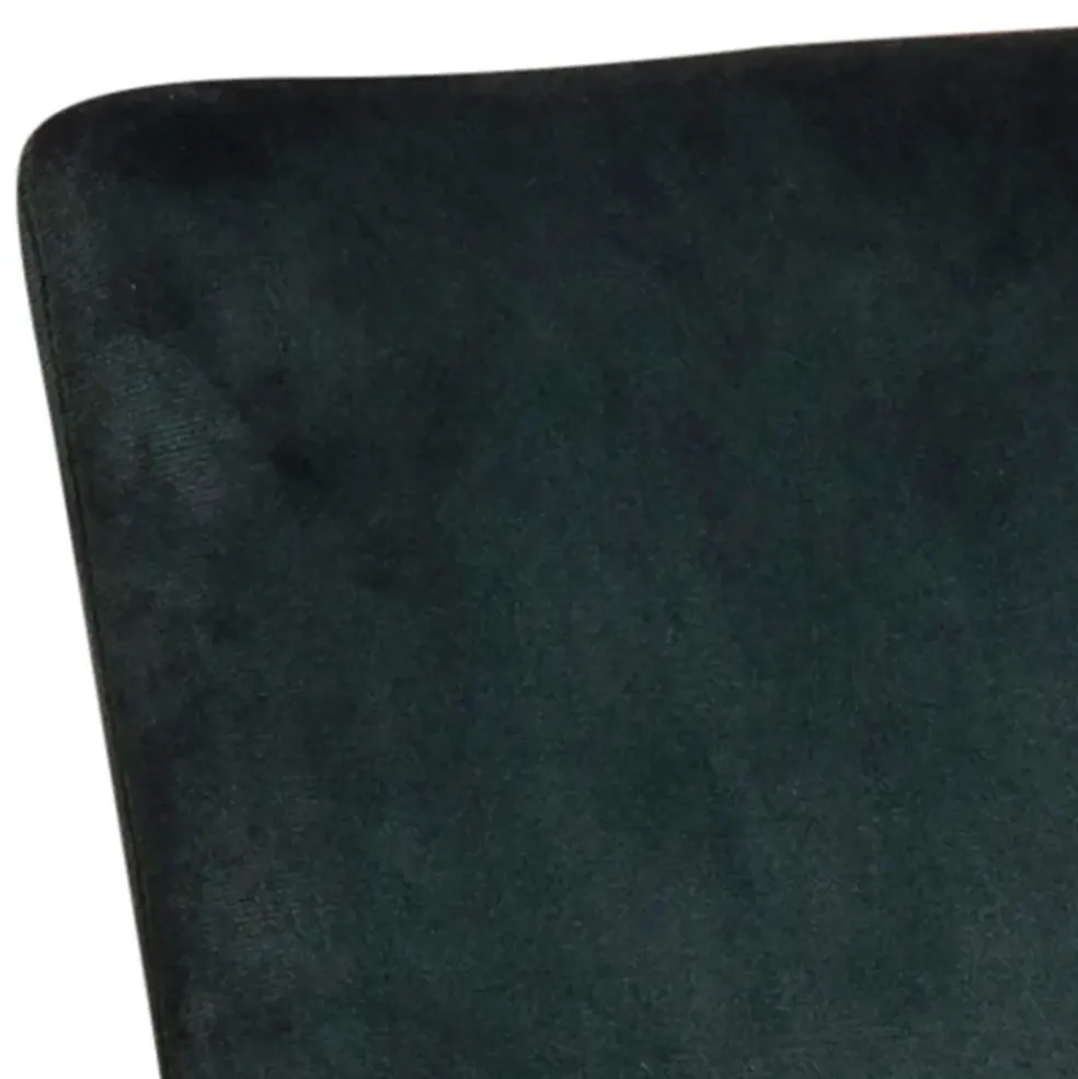 Chaise salle à manger en tissu vert fonce - Demia