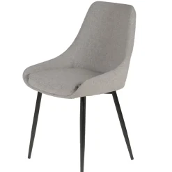Chaise salle à manger en tissu gris clair - Ben