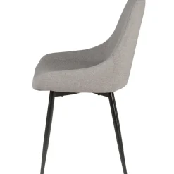 Chaise salle à manger en tissu gris clair - Ben