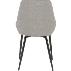 Chaise salle à manger en tissu gris clair - Ben