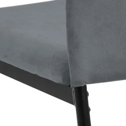 Chaise salle à manger en velours gris foncé - Demia