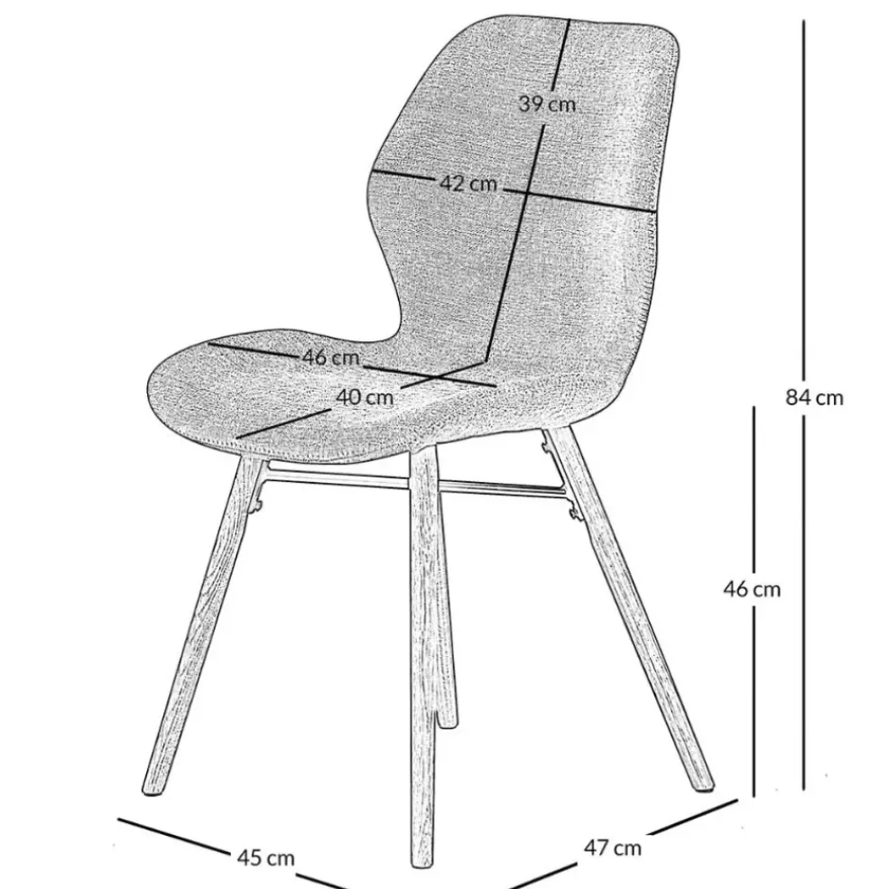 Chaise salle à manger sable - Keri