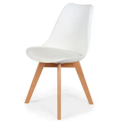 Chaise salle à manger scandinave blanc - Samantha
