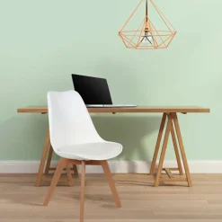 Chaise salle à manger scandinave blanc - Samantha
