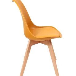 Chaise salle à manger scandinave jaune - Samantha