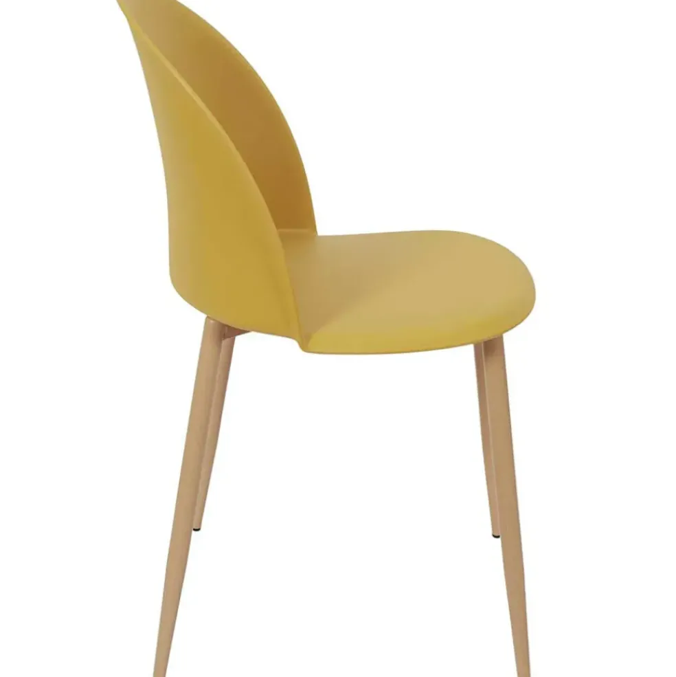 Chaise salle à manger scandinave moutarde - Bergen