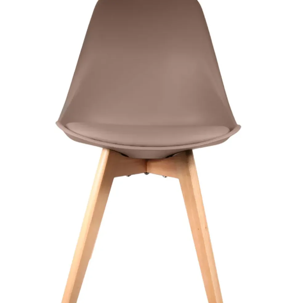 Chaise salle à manger scandinave taupe - Samantha