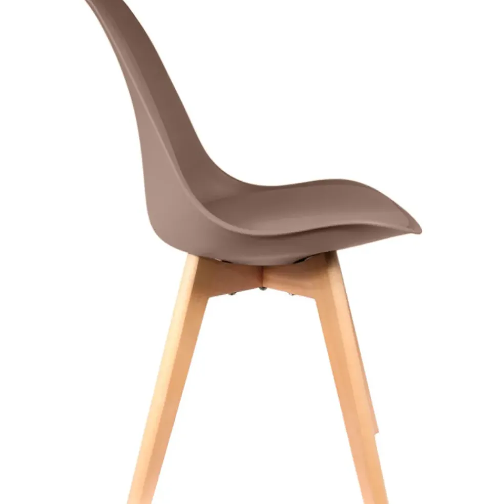 Chaise salle à manger scandinave taupe - Samantha