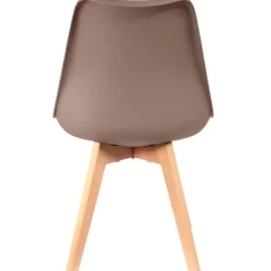 Chaise salle à manger scandinave taupe - Samantha