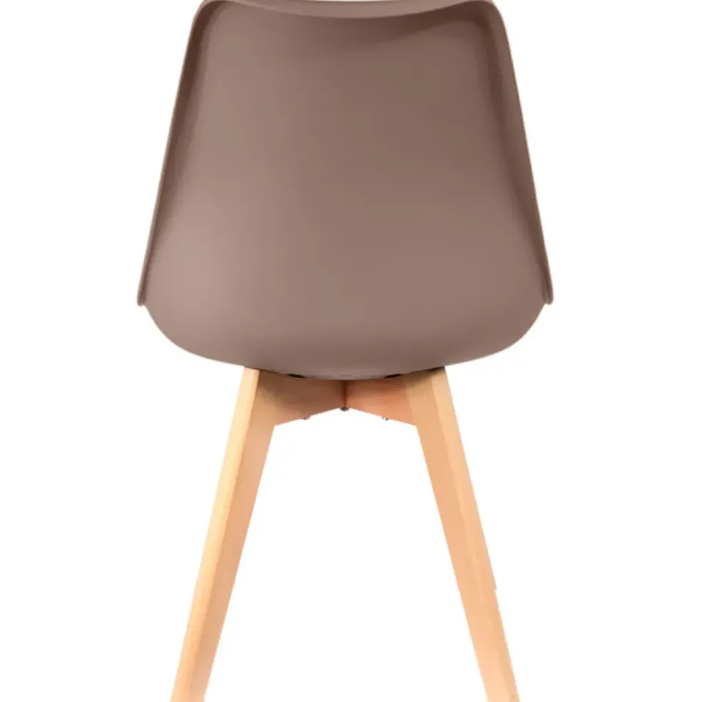 Chaise salle à manger scandinave taupe - Samantha