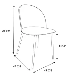 Chaise salle à manger scandinave blanc - Bergen