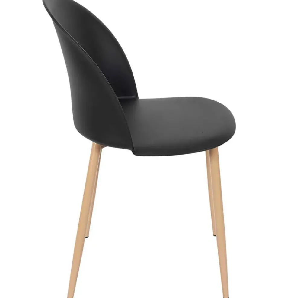Chaise salle à manger scandinave noir - Bergen