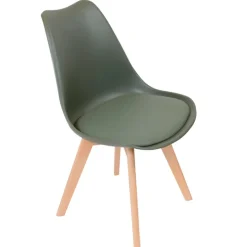 Chaise salle à manger scandinave kaki - Samantha