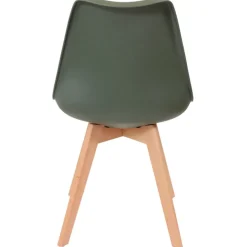 Chaise salle à manger scandinave kaki - Samantha