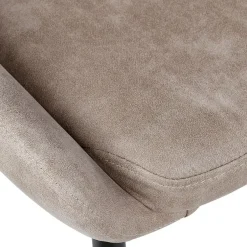 Chaise salle à manger tissu effet daim beige - Ben
