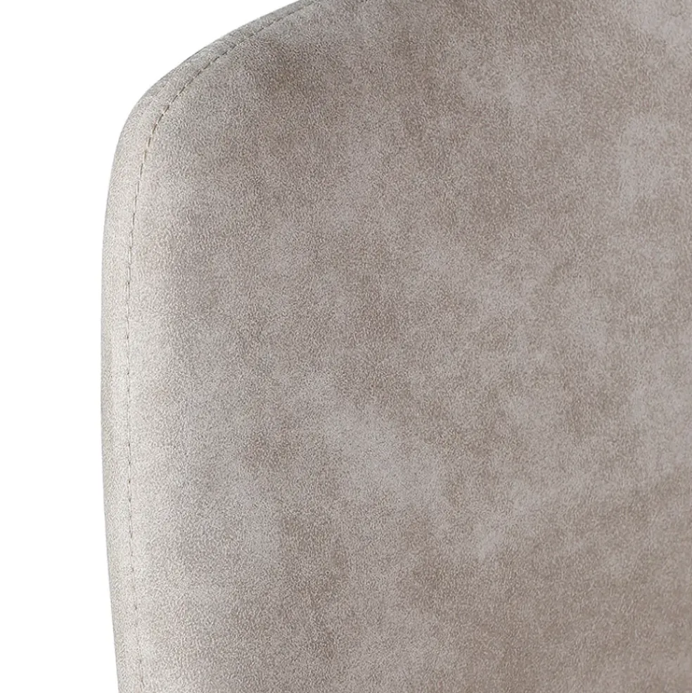 Chaise salle à manger tissu effet daim beige - Ben
