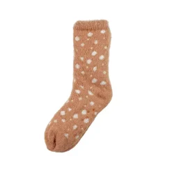 Chaussettes antidérapante rose et pois blanc - Dot