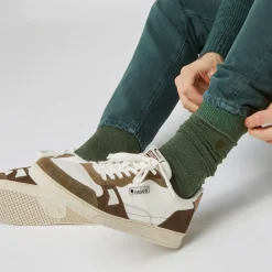 Chaussettes vegan x3 vert clair, vert foncé et rose chiné 43/46