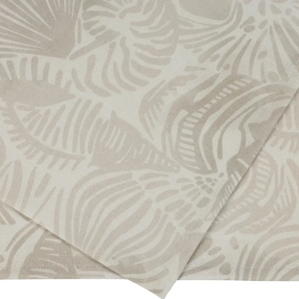 Chemin de table en coton sable 160x50cm - Coquillage