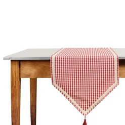 Chemin de table mami-car Rouge en Coton