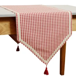 Chemin de table mami-car Rouge en Coton