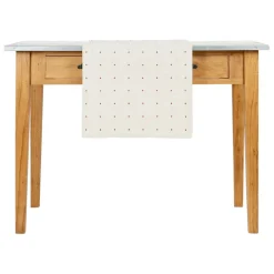 Chemin table en coton grège 45x150cm - P'tits coeurs