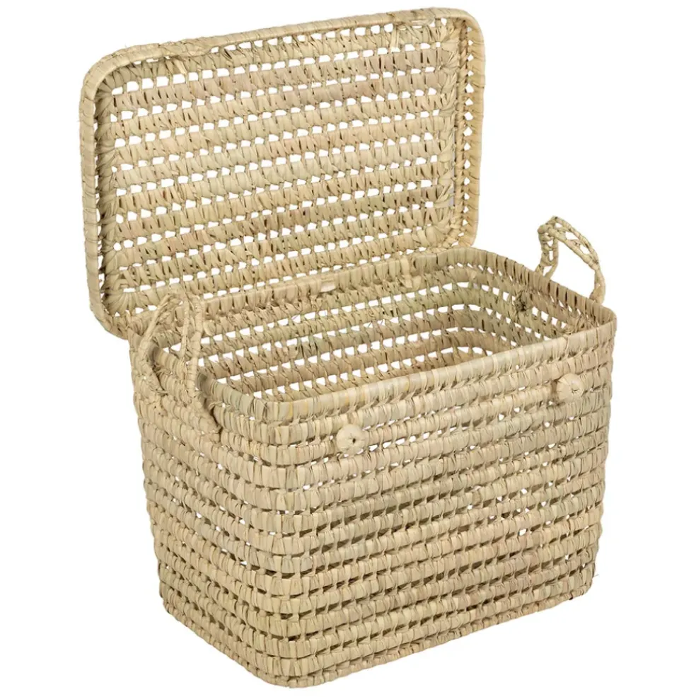 Coffre en feuille de palmier naturel - Beezz