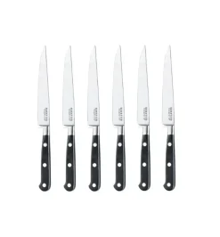 Coffret 6 couteaux à steaks lame acier lisse - Sabatier Trompette