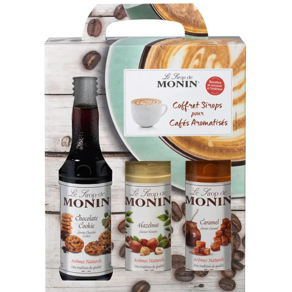 Coffret Barista 3x25cl - chocolat cookie, noisette, caramel