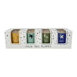 Coffret de 4 bougies Folie des Plumes
