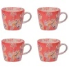 Coffret de 4 tasses en grès rouge 36cl - Ava