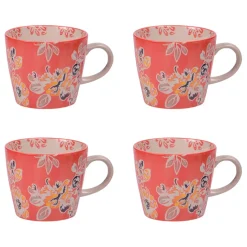 Coffret de 4 tasses en grès rouge 36cl - Ava