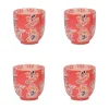 Coffret de 4 tasses en grès rouge 15cl - Ava
