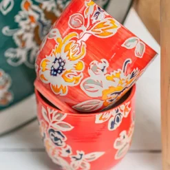 Coffret de 4 tasses en grès rouge 15cl - Ava