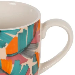 Coffret de 4 tasses en grès multicolore 35cl - Seguia