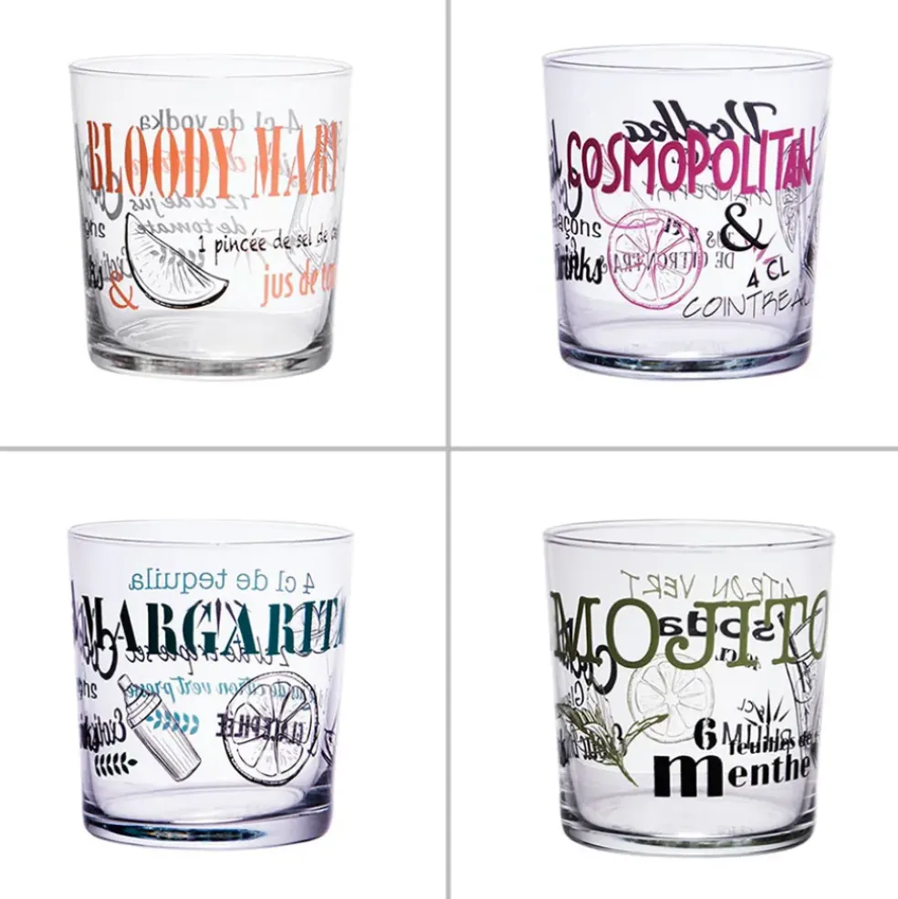 Coffret de 4 verres à cocktail 34.5cl