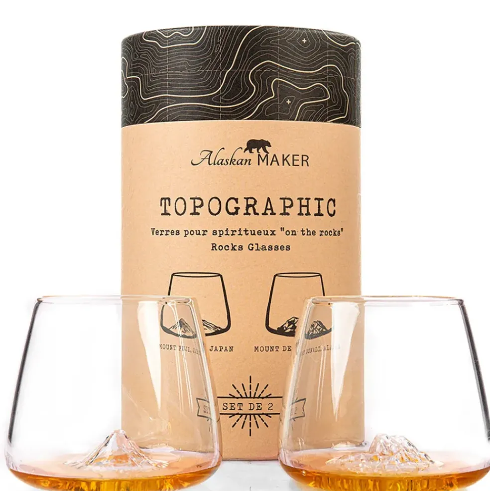 Coffret de 2 verres Denali et Fuji - Topographic