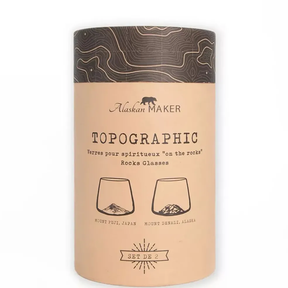 Coffret de 2 verres Denali et Fuji - Topographic