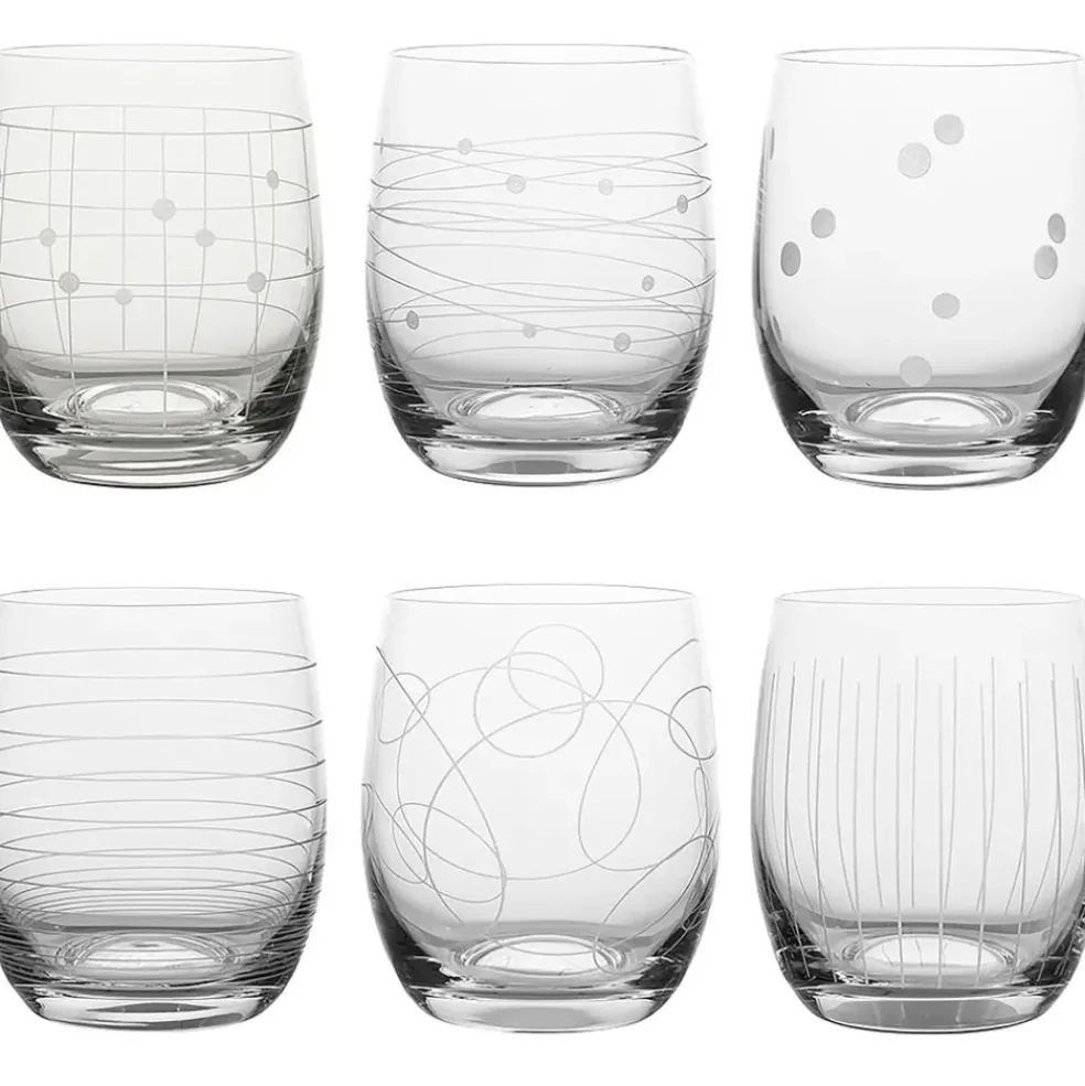Coffret de 6 verres transparent 30cl - Graphik
