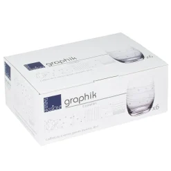 Coffret de 6 verres transparent 30cl - Graphik