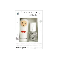 Coffret duo baume à lèvres parfum barbe à papa et vernis à l'eau transparent
