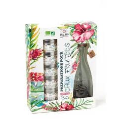 Coffret eaux fruitée bio avec carafe