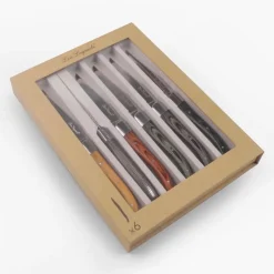 Coffret kraft 6 couteaux steak coloris mixés - Royal Louis