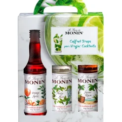 Coffret monin cocktails virgin mojito, rhum, orange spritz - 3x25cl
