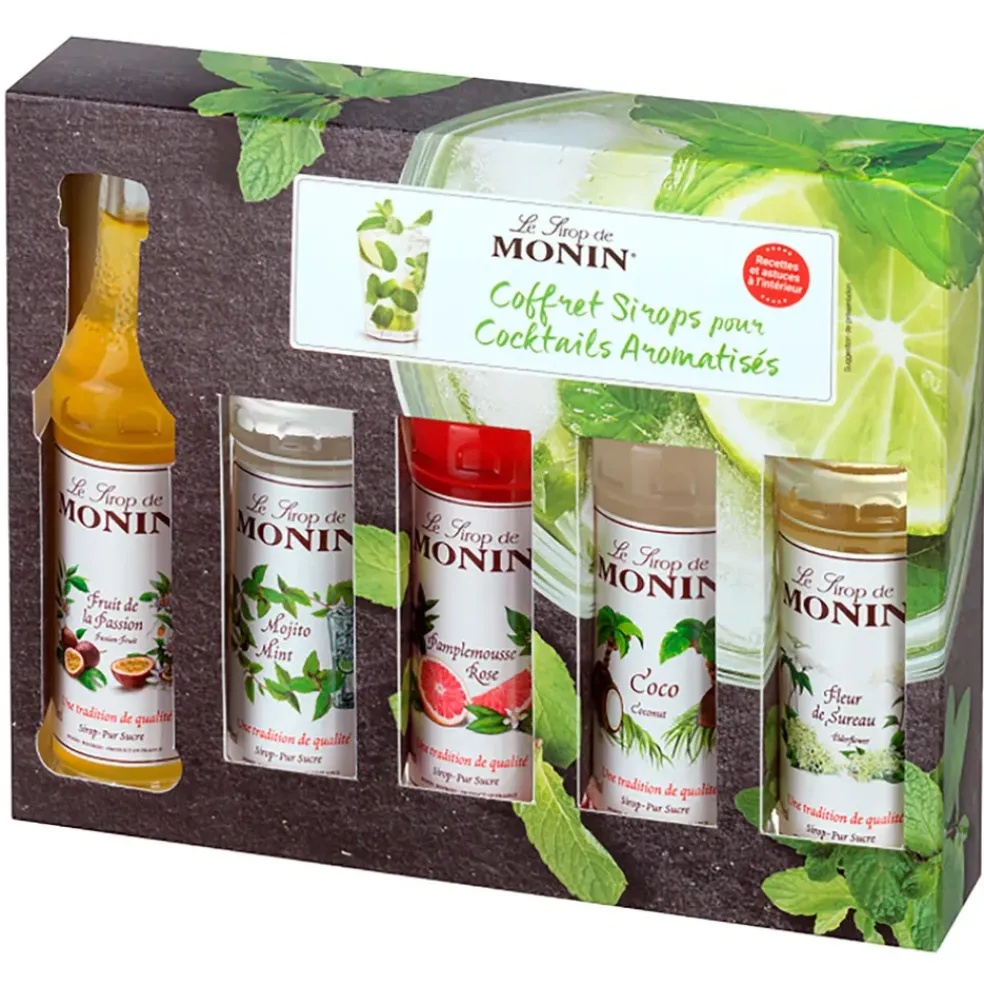 Coffret Monin mini cocktails - 5 mignonnettes de 5cl
