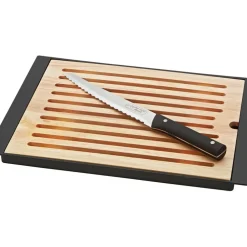 Coffret planche à pain en hevea et couteau pain