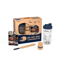 Coffret shaker tampon huileur et spatule crêpe - Myrtille
