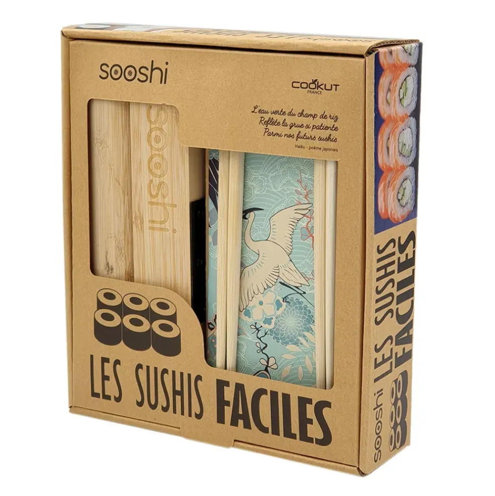 Coffret sushi avec baguettes et livre - Sooshi