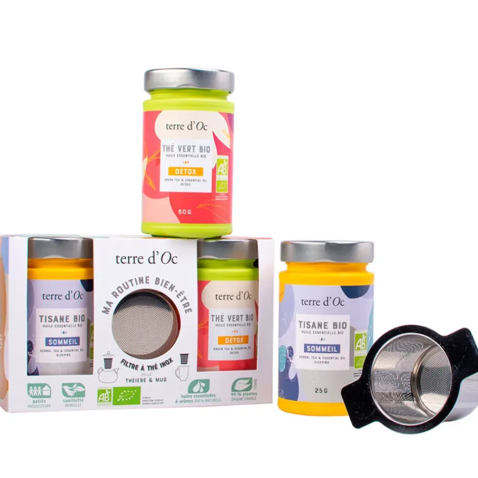 Coffret thé detox et tisane avec filtre